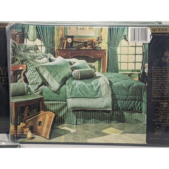 ROYAL SATEEN Sheet Set 100% Egyptian Cotton 220 Thread Queen Green NEW Read - Picture 4 of 6